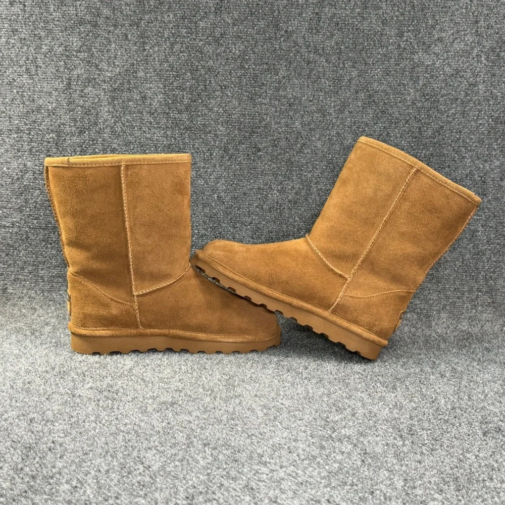 BearPaw Helen Tall Winter‎ Boots Women's 8W Hickory Suede Shearling Pull On Snow